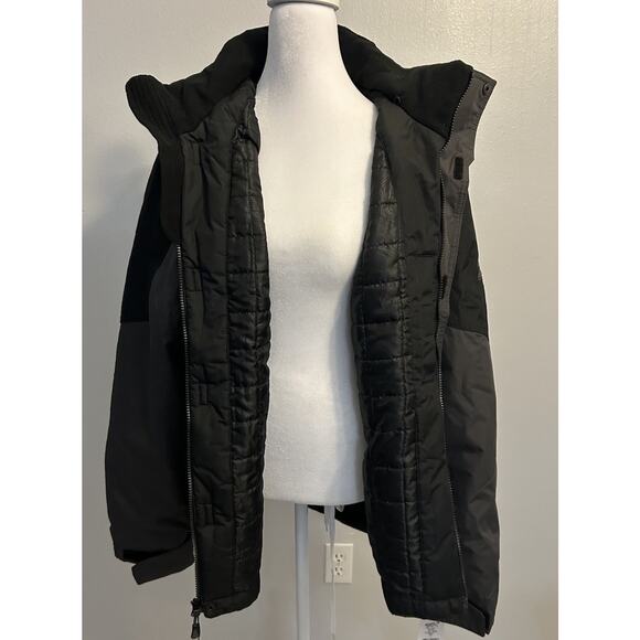 Mens S Jacket Winter Parka Insulated Water Resistant Hooded Mid weight BLK $120 - Picture 5 of 14